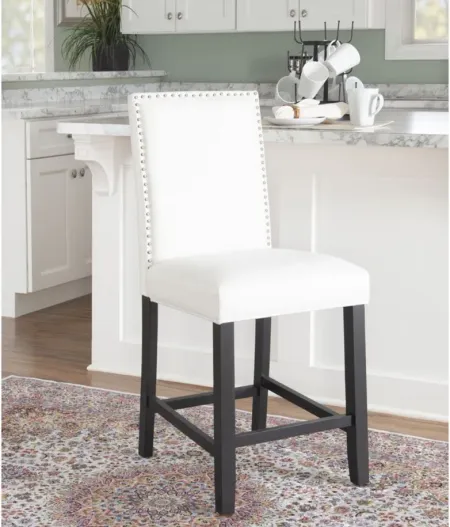 Stewart Counter Stool in White by Linon Home Decor