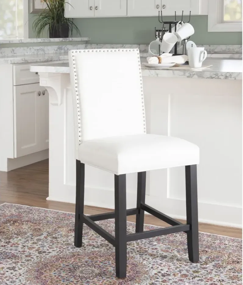 Stewart Counter Stool in White by Linon Home Decor