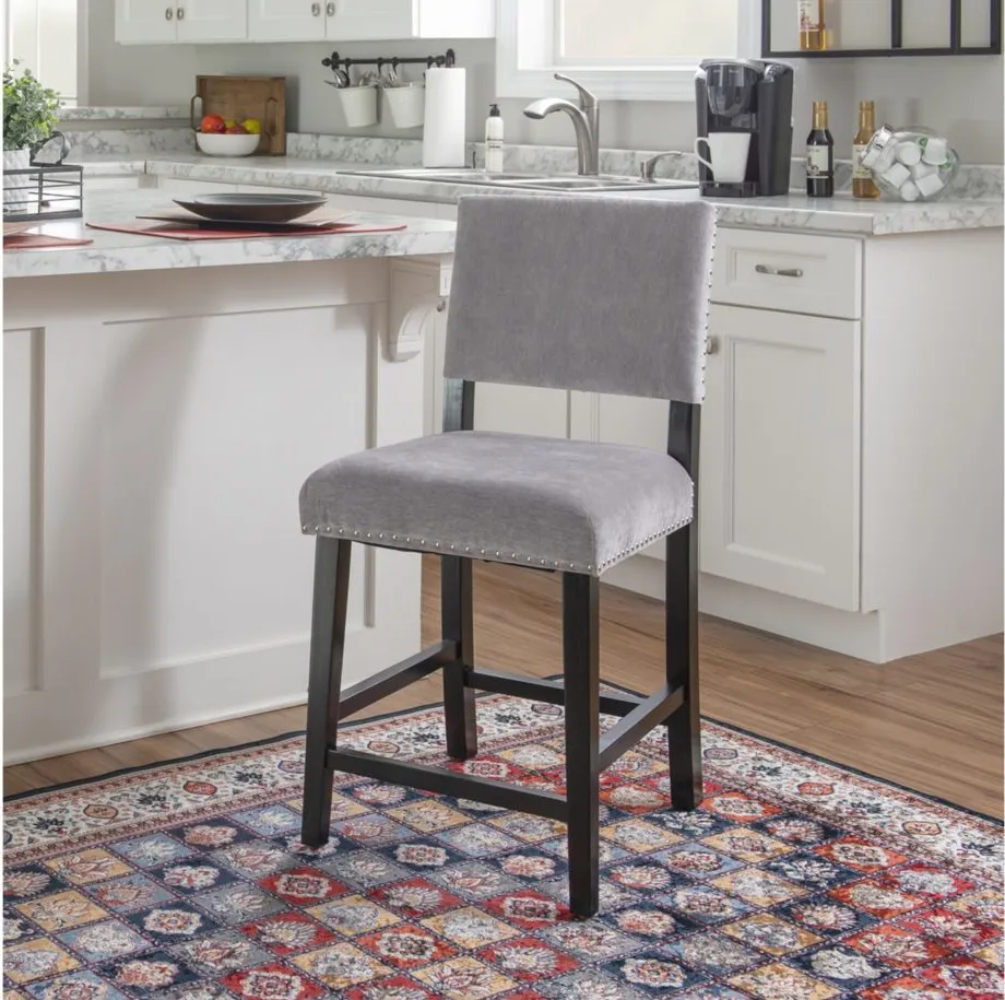 Corey Counter Stool in Gray by Linon Home Decor