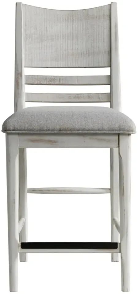 Modern Rustic Bar Chair (Set of 2) in Weathered White by Intercon