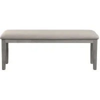 Brim Dining Room Bench in Wire Brushed Light Gray by Homelegance