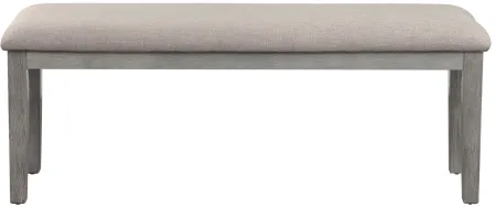 Brim Dining Room Bench in Wire Brushed Light Gray by Homelegance