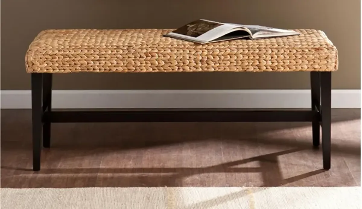 Berwick Black And Water Hyacinth Bench