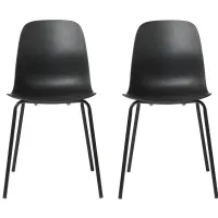 Whitby Dining Chairs- Set of 2 in Black by Unique Furniture