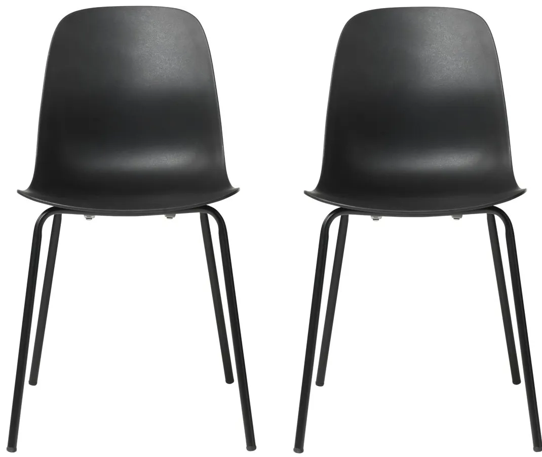 Whitby Dining Chairs- Set of 2 in Black by Unique Furniture