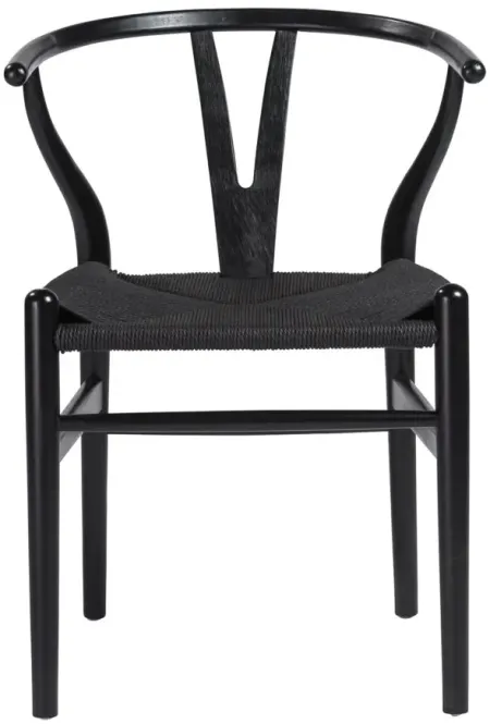 Evelina Side Chair - Set of 2 in Black by EuroStyle