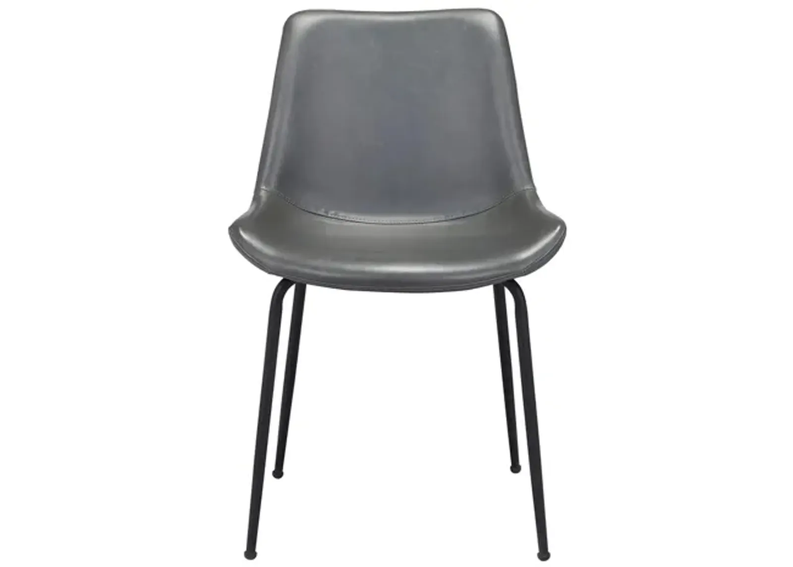 Byron Dining Chair: Set of 2 in Gray, Black by Zuo Modern