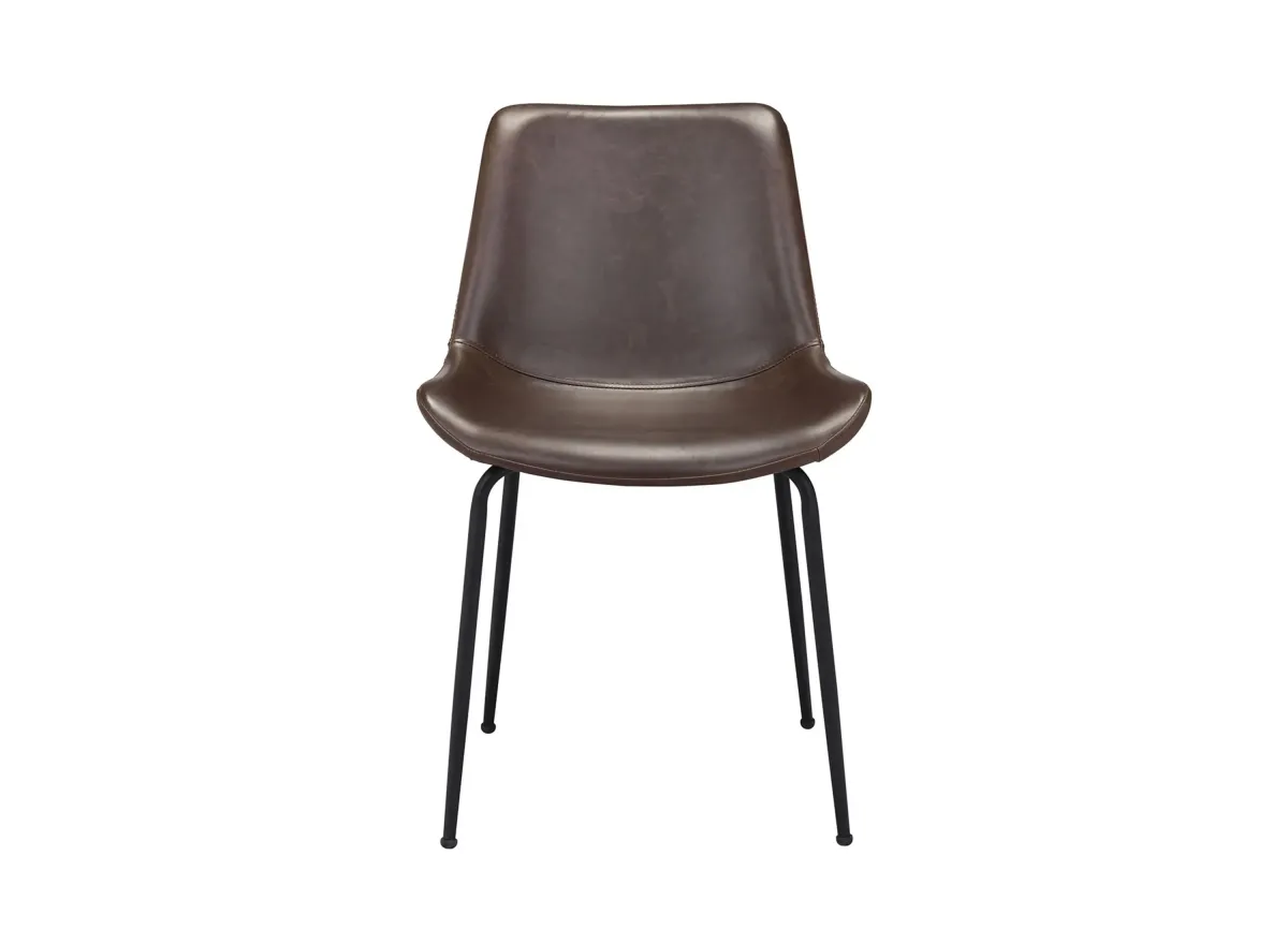 Byron Dining Chair: Set of 2 in Brown, Black by Zuo Modern