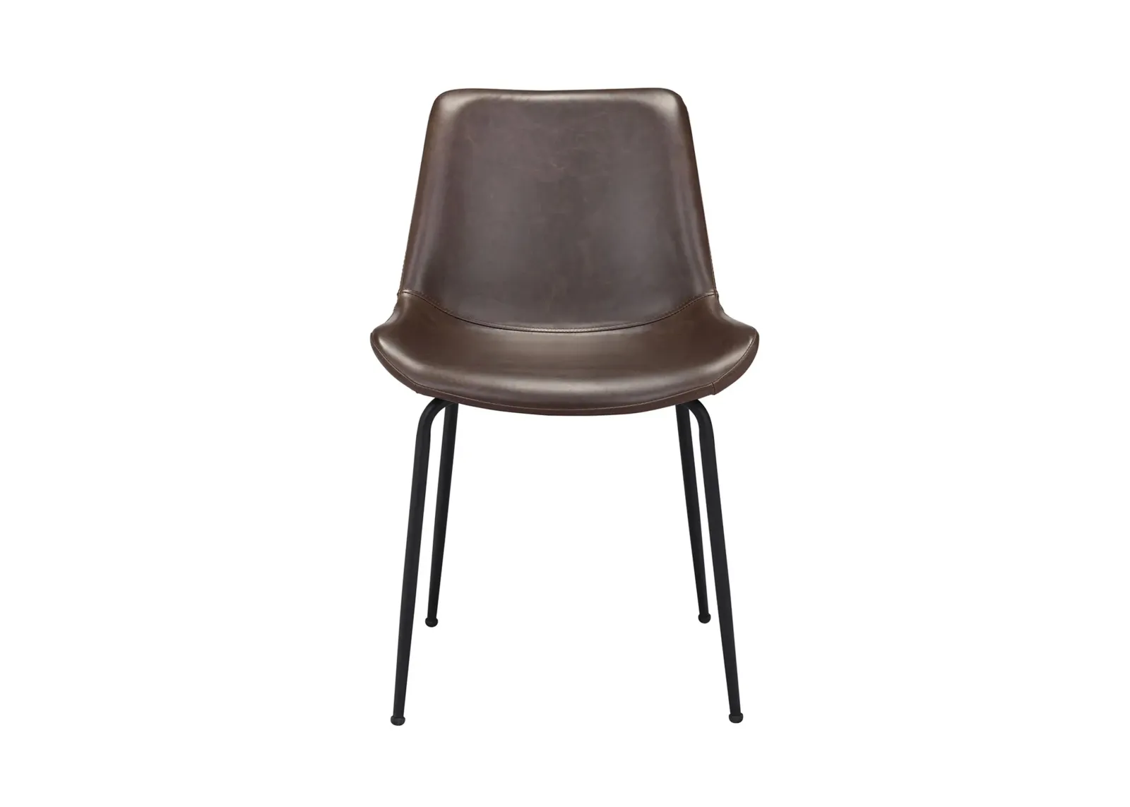 Byron Dining Chair: Set of 2 in Brown, Black by Zuo Modern