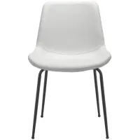 Byron Dining Chair: Set of 2 in White, Black by Zuo Modern
