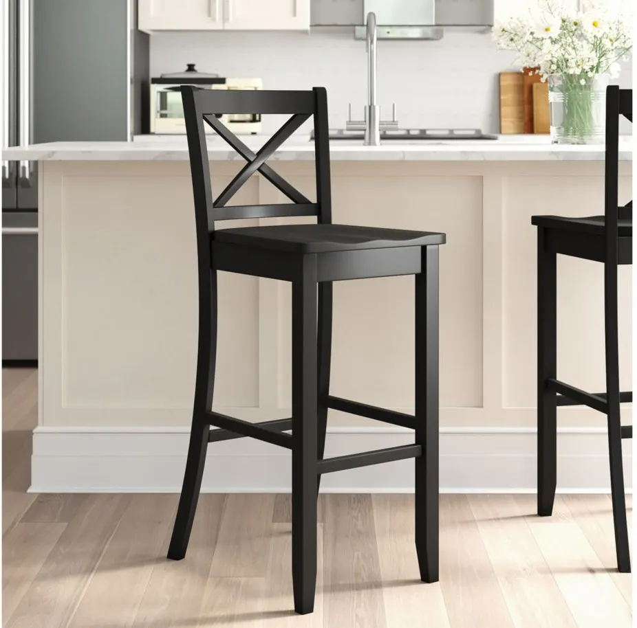 Jorissen Bar Stool - Set of 2 in Black by Linon Home Decor