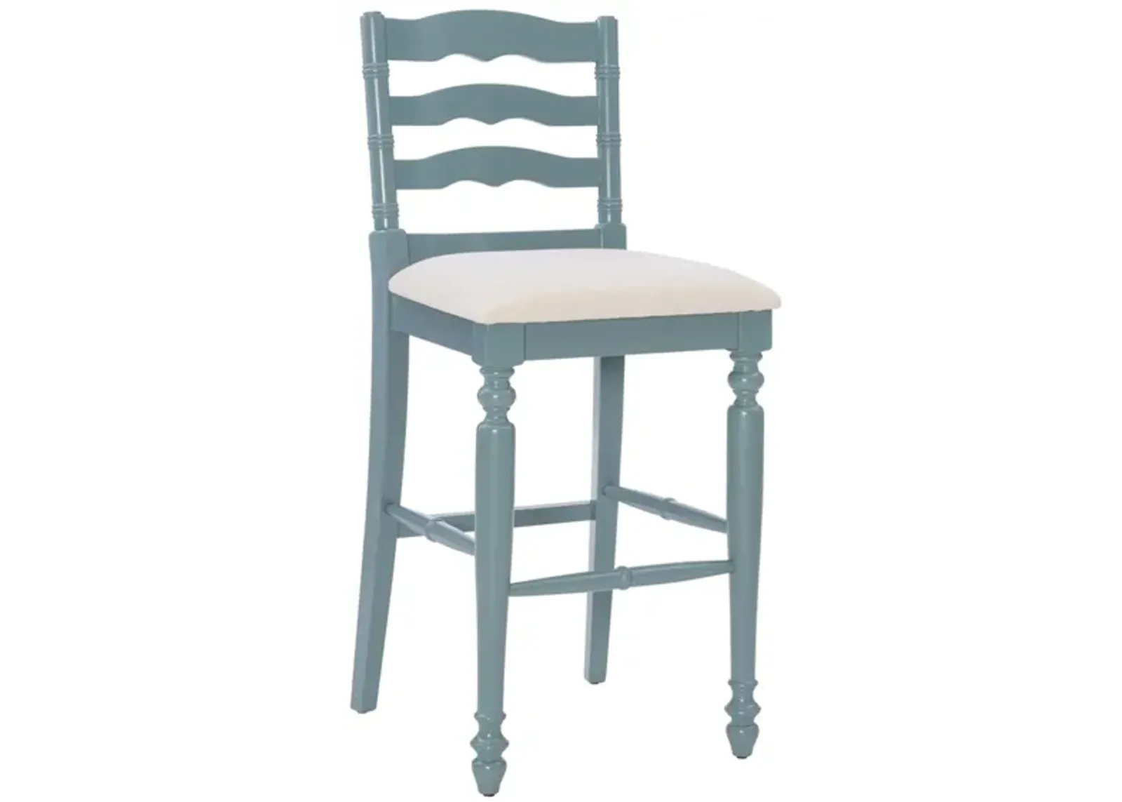 Marino Bar Stool in Blue with Rub Through by Linon Home Decor