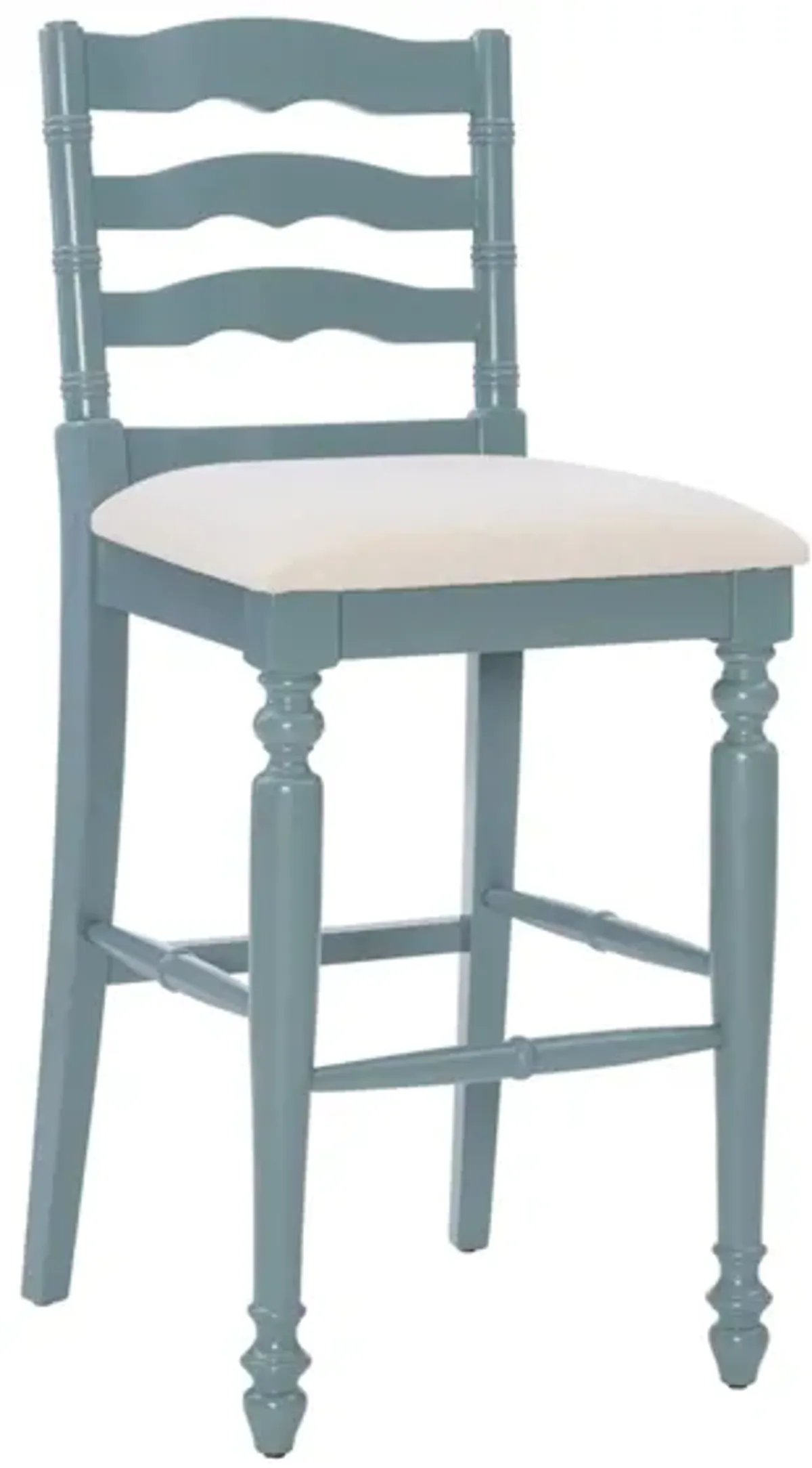 Marino Bar Stool in Blue with Rub Through by Linon Home Decor