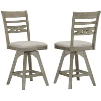 Pine Crest Bar Stool - Set of 2 in Burnished Gray by ECI