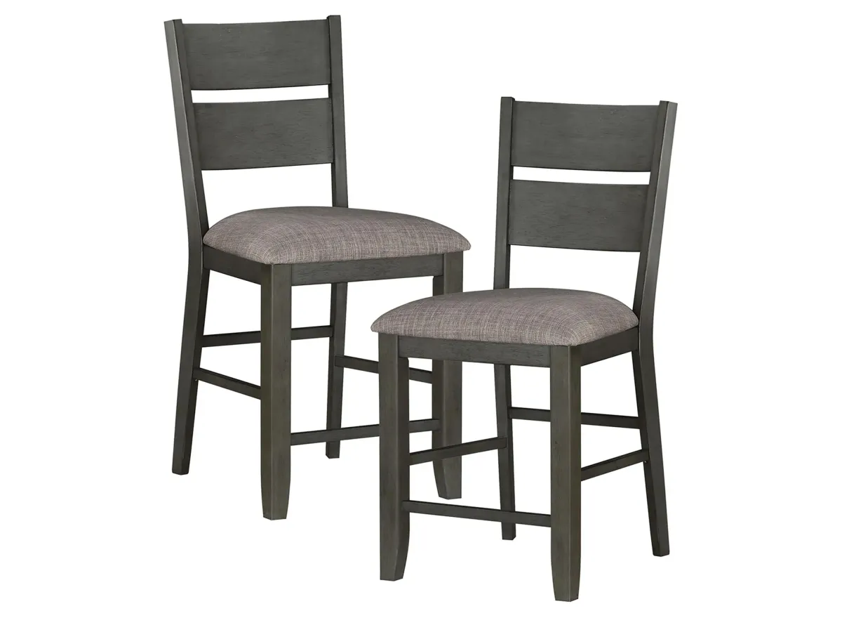 Brindle Counter Height Dining Chair (Set of 2) in Gray by Homelegance