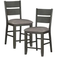 Brindle Counter Height Dining Chair, set of 2 in Gray by Homelegance