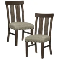 Baldwyn Dining Room Side Chair, Set of 2 in Brown by Homelegance