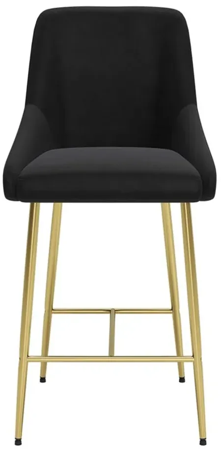Madelaine Counter-Height Stool in Black, Gold by Zuo Modern
