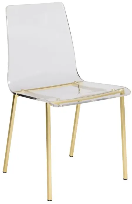 Chloe Side Chair - Set of 2 in Clear by EuroStyle