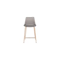 Tony Counter-Height Stool in Gray, Gold by Zuo Modern