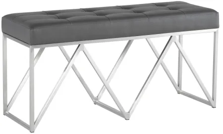 Celia Occasional Bench in GREY by Nuevo