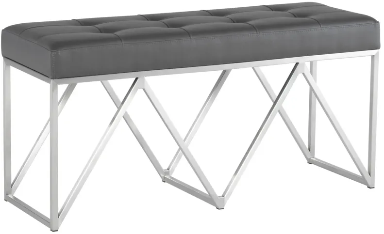 Celia Occasional Bench in GREY by Nuevo