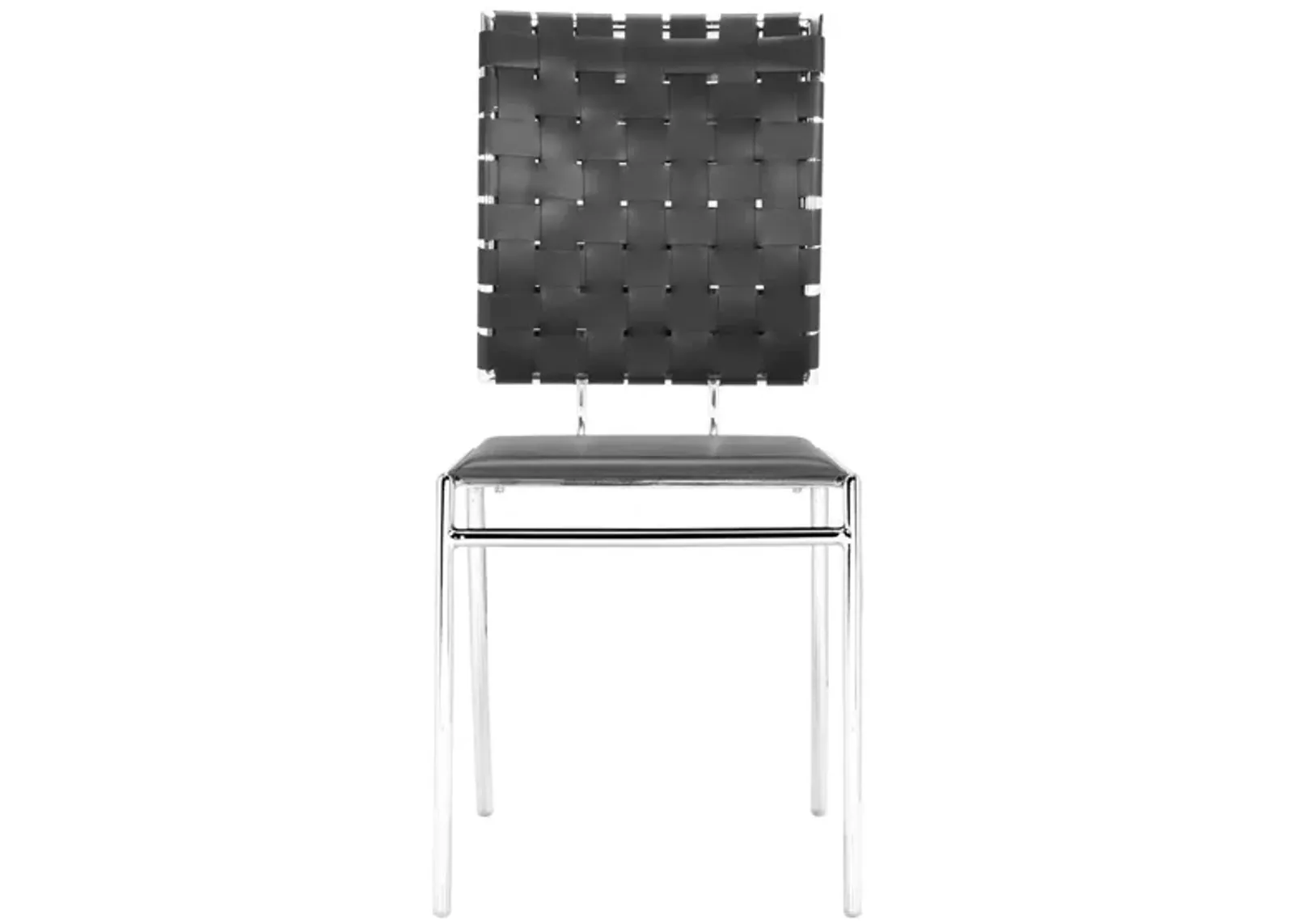 Criss Cross Dining Chair (Set of 4) in Black, Silver by Zuo Modern