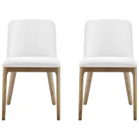 Tilde Side Chair- Set of 2 in White by EuroStyle