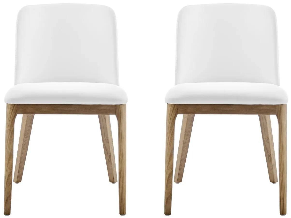 Tilde Side Chair- Set of 2 in White by EuroStyle
