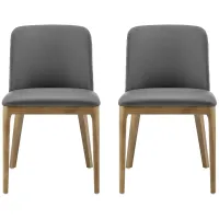Tilde Side Chair- Set of 2 in Gray by EuroStyle