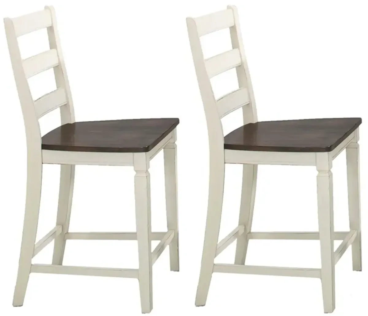 Glennwood Bar Chair in Rubbed White/Charcoal by Intercon