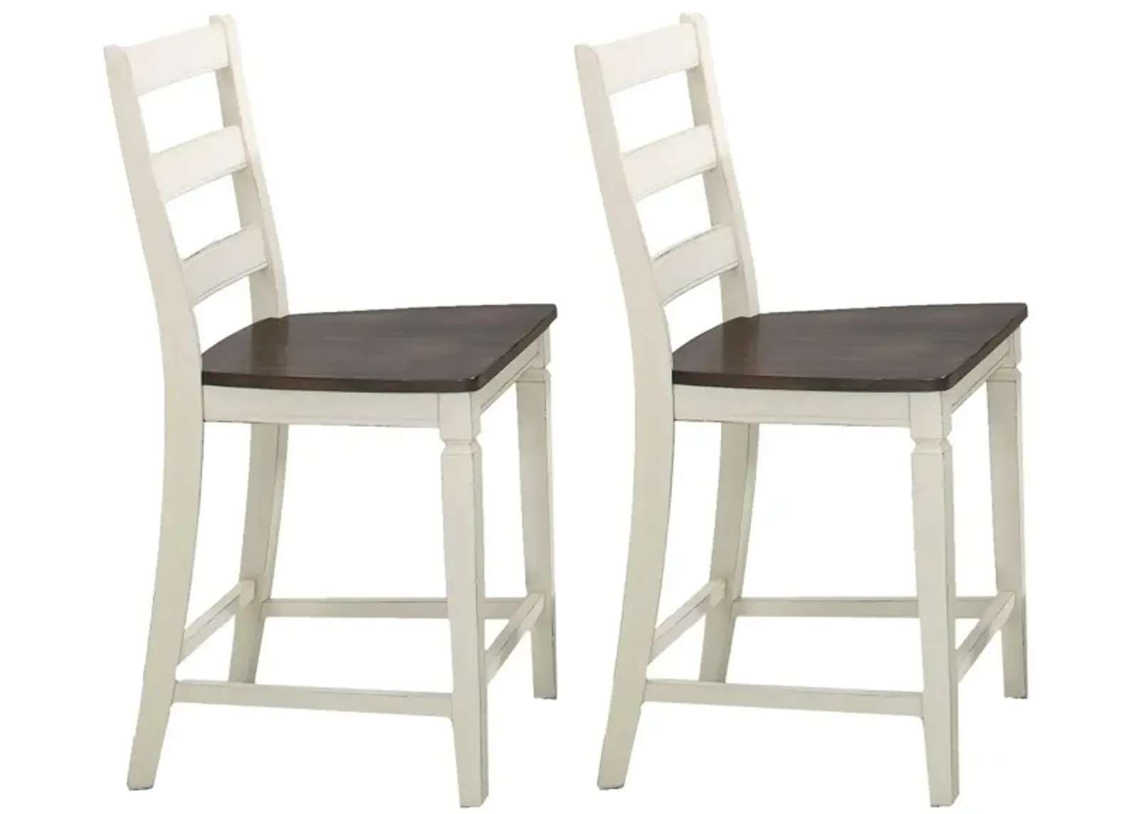 Glennwood Bar Chair in Rubbed White/Charcoal by Intercon