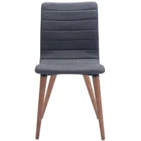 Jericho Dining Chair: Set of 2 in Gray, Brown by Zuo Modern