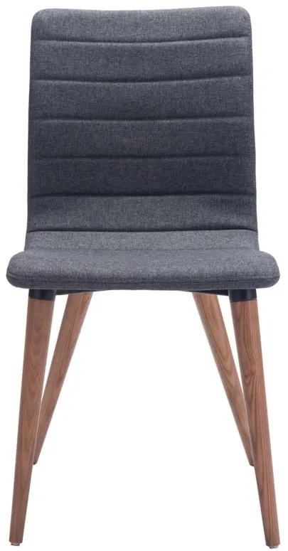 Jericho Dining Chair: Set of 2 in Gray, Brown by Zuo Modern
