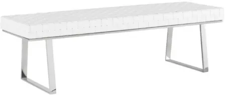 Karlee Occasional Bench in WHITE by Nuevo