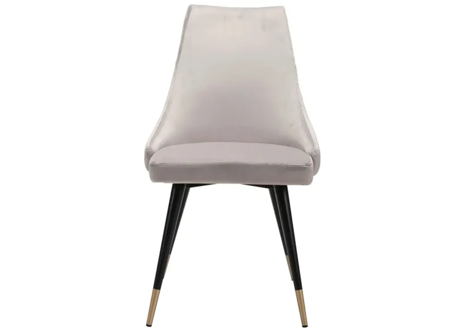 Piccolo Dining Chair (Set of 2) in Gray, Black & Gold by Zuo Modern