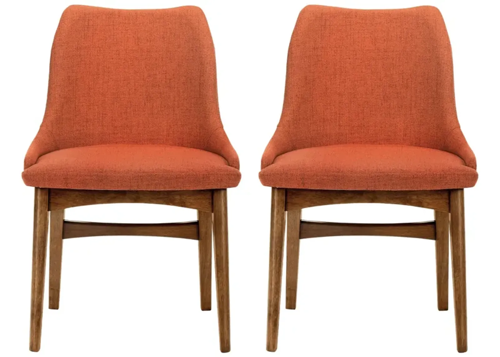 Azalea Dining Side Chairs - Set of 2 in Orange by Armen Living