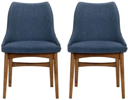 Azalea Dining Side Chairs - Set of 2 in Blue by Armen Living