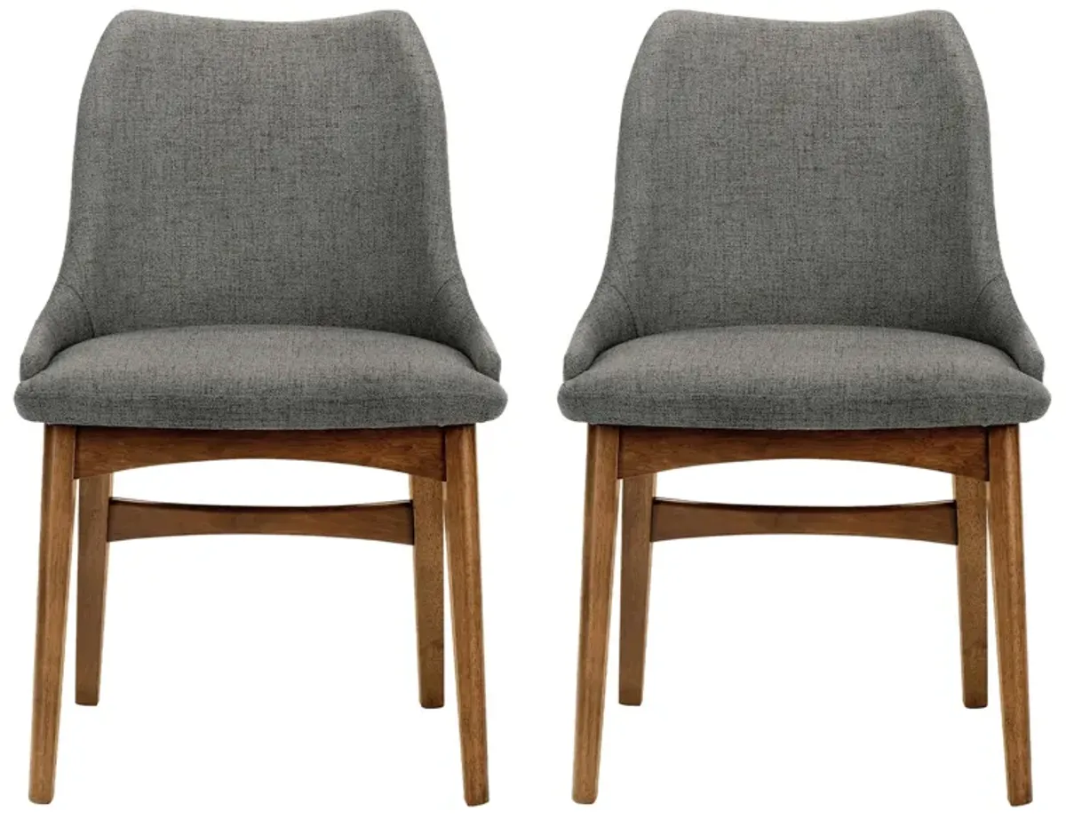 Azalea Dining Side Chairs - Set of 2 in Charcoal by Armen Living