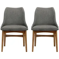 Azalea Dining Side Chairs - Set of 2 in Charcoal by Armen Living