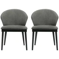 Juno Dining Side Chairs - Set of 2 in Charcoal by Armen Living