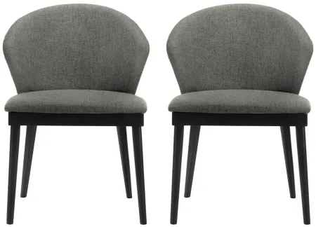 Juno Dining Side Chairs - Set of 2 in Charcoal by Armen Living