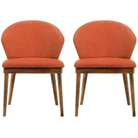 Juno Dining Side Chairs - Set of 2 in Orange by Armen Living