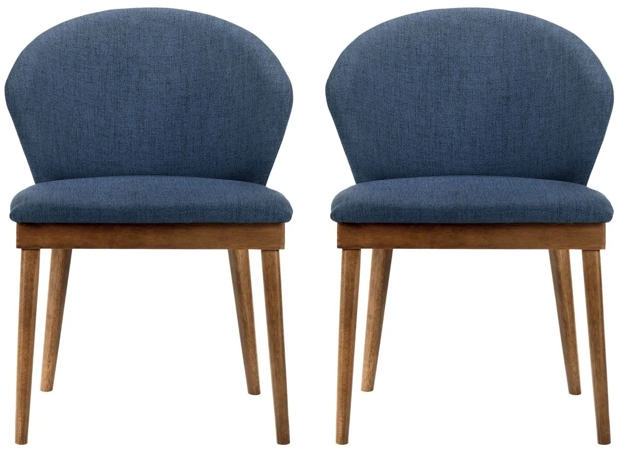 Juno Dining Side Chairs - Set of 2 in Blue by Armen Living