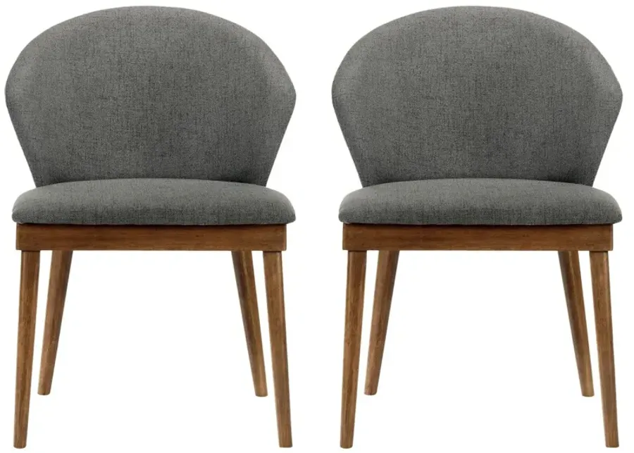 Juno Dining Side Chairs - Set of 2 in Charcoal by Armen Living