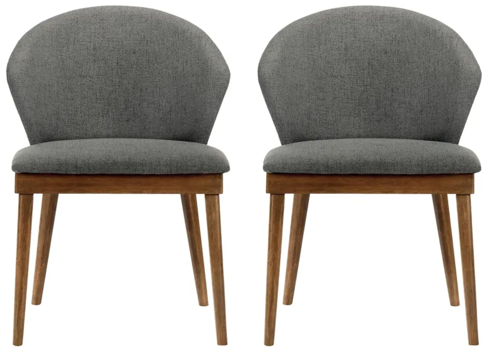 Juno Dining Side Chairs - Set of 2 in Charcoal by Armen Living