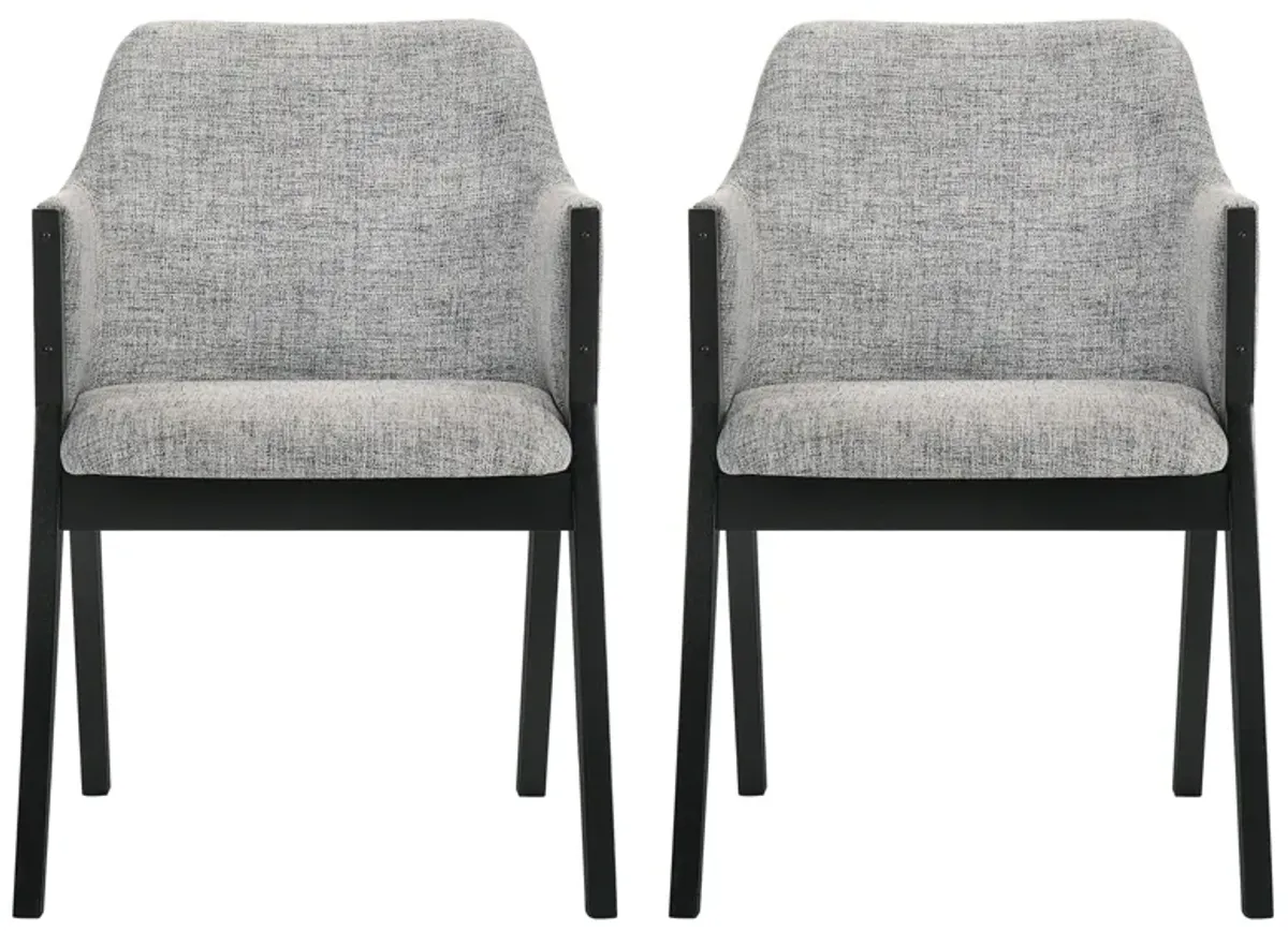 Renzo Dining Side Chairs - Set of 2 in Gray by Armen Living