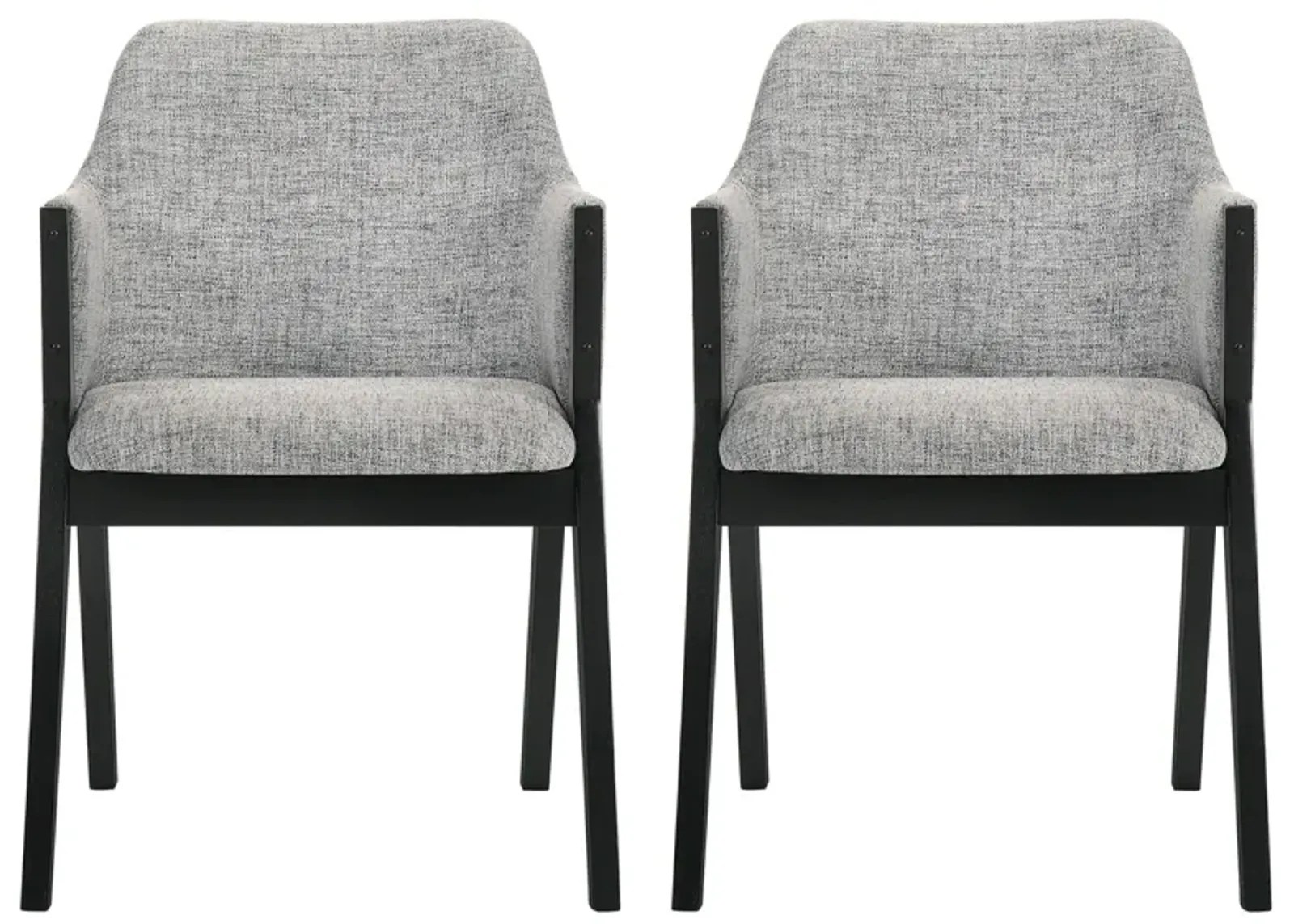 Renzo Dining Side Chairs - Set of 2 in Gray by Armen Living