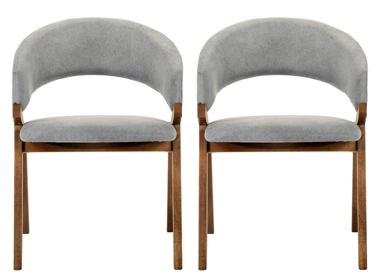 Talulah Dining Side Chairs - Set of 2 in Gray by Armen Living