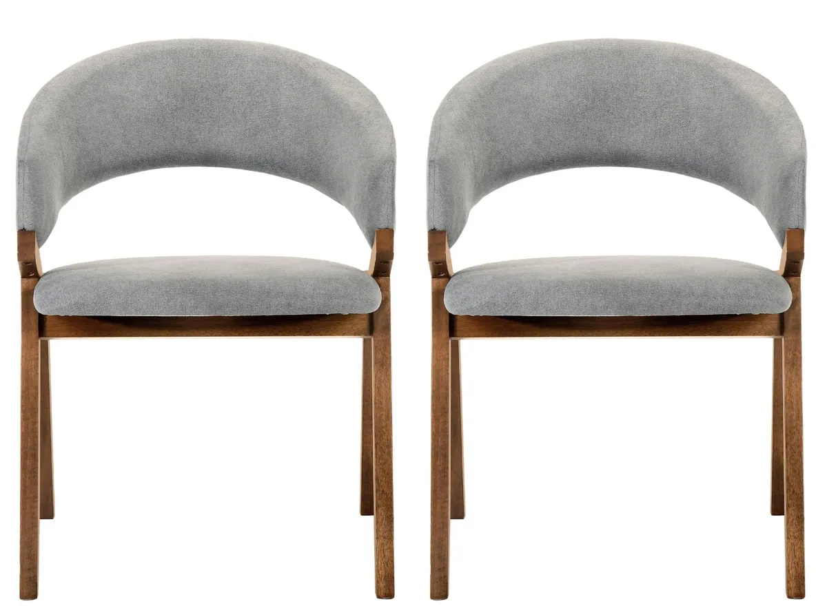 Talulah Dining Side Chairs - Set of 2 in Gray by Armen Living